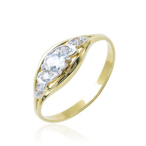 Złoty pierścionek pr. 333 z cyrkoniami 2.1071