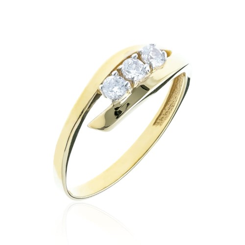 Złoty pierścionek pr. 333 z cyrkoniami obrączka 2.966