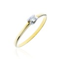 Złoty pierścionek pr. 333 z oczkiem cyrkonia 1.76