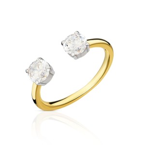 Złoty pierścionek z cyrkoniami Galaxy pr. 333 1.1015