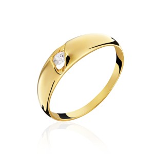 Złoty pierścionek z kamieniem idealny na prezent pr. 333 2.1266