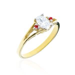 Złoty pierścionek z markizą cr pr. 333 2.1249cr