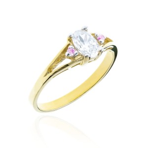 Złoty pierścionek z markizą r pr. 333 2.1249r