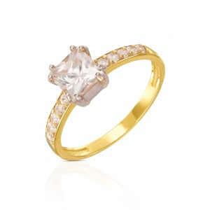 Złoty pierścionek zaręczynowy Cyrkonie pr. 333 1.126