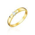 Złoty Pierścionek Żłobiona Obrączka