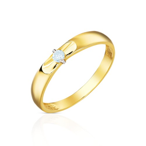 Złoty Pierścionek Żłobiona Obrączka