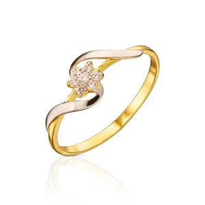 Złoty Pierścionek kwiatek pr. 333 1.1123