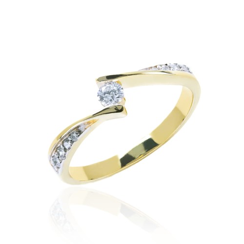 Złoty pierścionek pr. 333 z cyrkoniami 2.1359