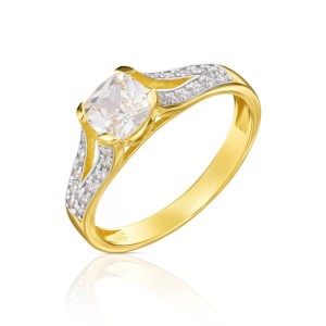 Złoty pierścionek duży kamień pr. 333 3.1646