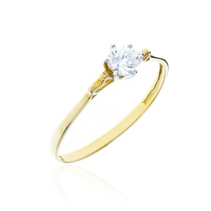 Złoty pierścionek pr. 333 cyrkonia serce 2.1125