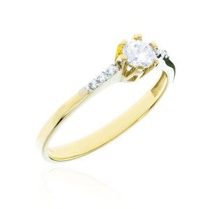 Złoty pierścionek pr. 333 z cyrkoniami 2.1037