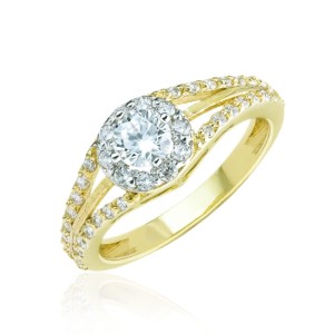 Złoty pierścionek pr. 333 zaręczynowy elegancki 3.1558