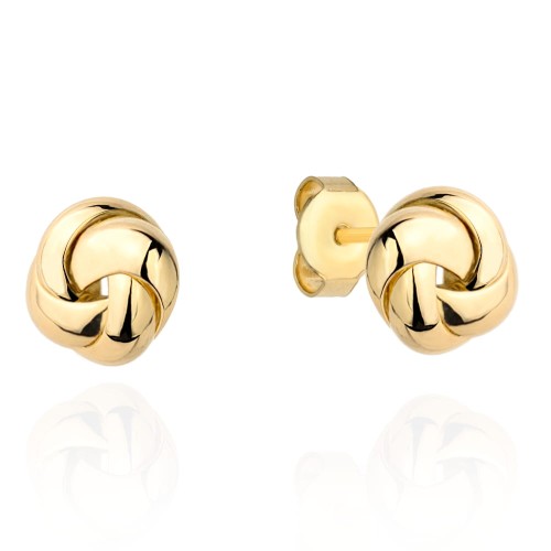 Kolczyki złote supełki