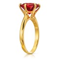 Złoty Pierścionek Lady Glamour RUBINOWY