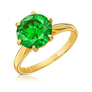 Złoty Pierścionek Lady Glamour SZMARAGDOWY pr. 333 1.708z