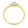 Złoty pierścionek Zaręczynowy Błękitny Kamień