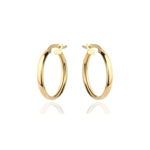 Kolczyki złote kółka na angielskim zapięciu 1,7cm super lekkie