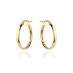 Kolczyki złote kółka na angielskim zapięciu 2,2cm super lekkie