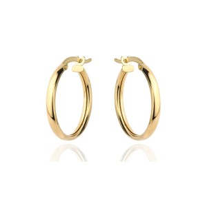 Kolczyki złote kółka na angielskim zapięciu 2,2cm super lekkie