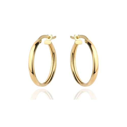 Kolczyki złote kółka na angielskim zapięciu 2,2cm super lekkie