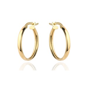 Kolczyki złote kółka na angielskim zapięciu 2,7cm super lekkie