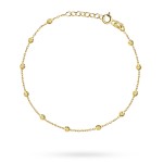 Bransoletka złota diamentowane delikatne kulki