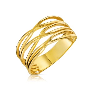 Złoty pierścionek przeplatany pr. 333 2.W127