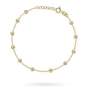 Bransoletka złota delikatne gładkie kuleczki