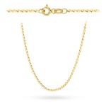 Łańcuszek złoty pr. 585 - splot gucci 70 cm
