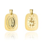 Medalik złoty cudowny w blaszce