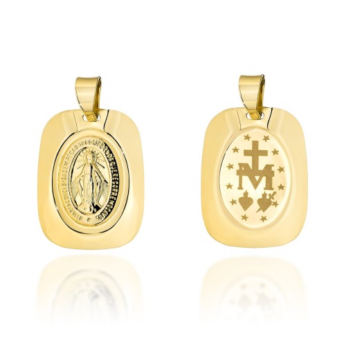 Medalik złoty cudowny w blaszce