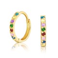 Złote kolczyki Princess Sparkle kolorowe pr. 333