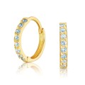 Złote kolczyki Princess Sparkle błękitne pr. 333