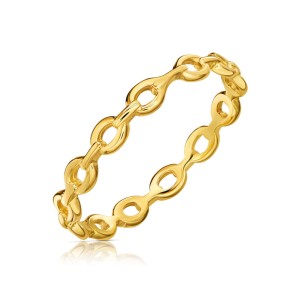 Złoty pierścionek splot łańcuszka pr. 333 2.W065