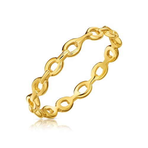 Złoty pierścionek splot łańcuszka pr. 333