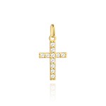 Krzyżyk złoty z cyrkoniami