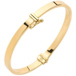 Large stiff gold bracelet