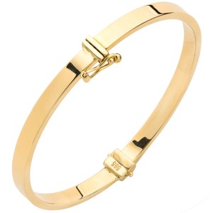 Large stiff gold bracelet