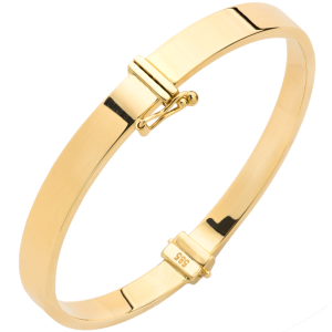 Wide, stiff gold bracelet