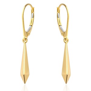 Kolczyki złote ozdobne na angielskim zapięciu