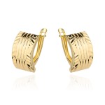 Kolczyki złote diamentowane na angielskim zapięciu