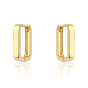 Kolczyki złote kwadratowe na angielskim zapięciu