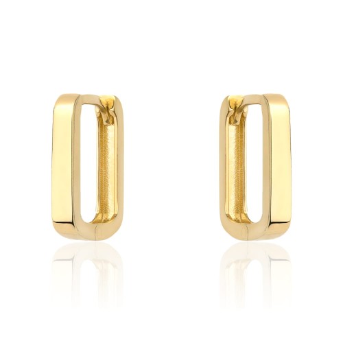 Kolczyki złote kwadratowe na angielskim zapięciu