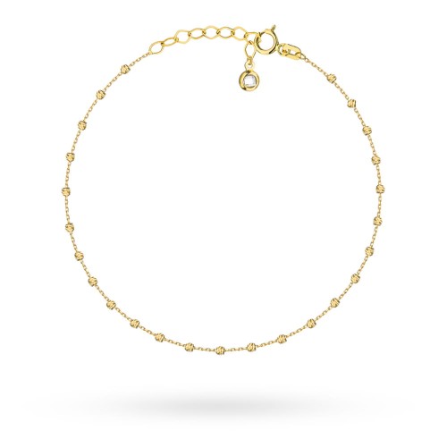 Bransoletka złota delikatne diamentowane kuleczki