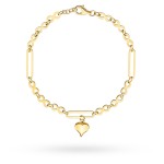 Bransoletka złota znaki nieskończoności, owale i serce