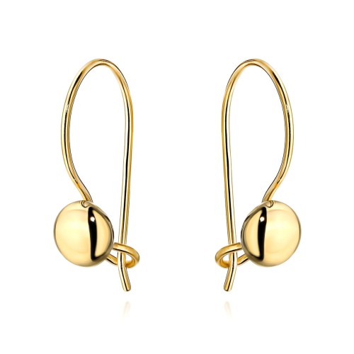 Kolczyki złote delikatne pełne kółeczko na biglu