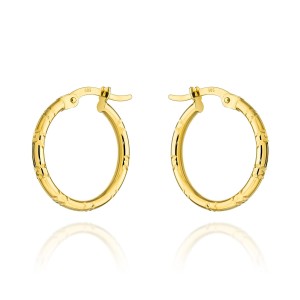 Kolczyki złote kółka nacinane