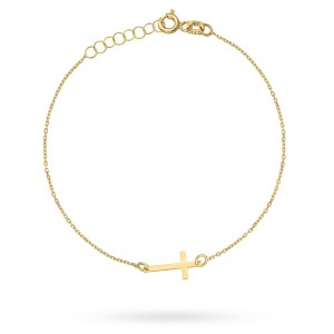 Bransoletka złota z krzyżykiem