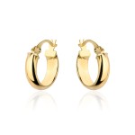 Kolczyki złote gładkie kółeczka na angielskim zapięciu