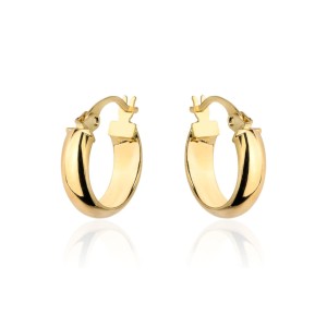 Kolczyki złote gładkie kółeczka na angielskim zapięciu